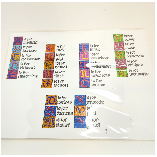 Caustic Alphabet Print