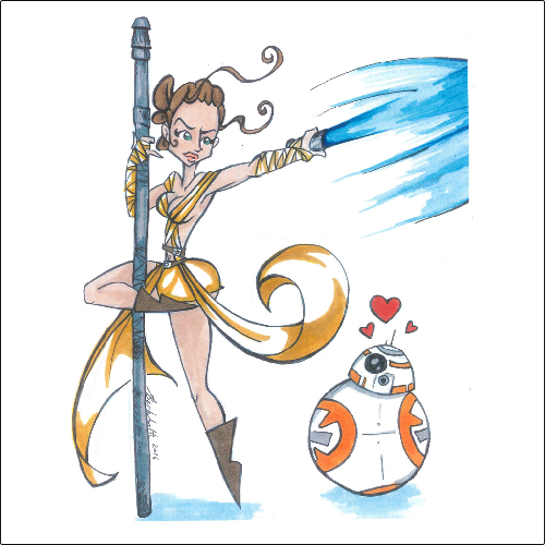 Rey Star Wars Pinup