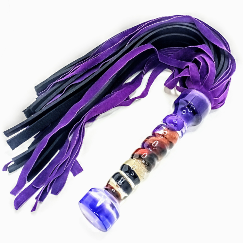 Purple and Black Medium Flogger