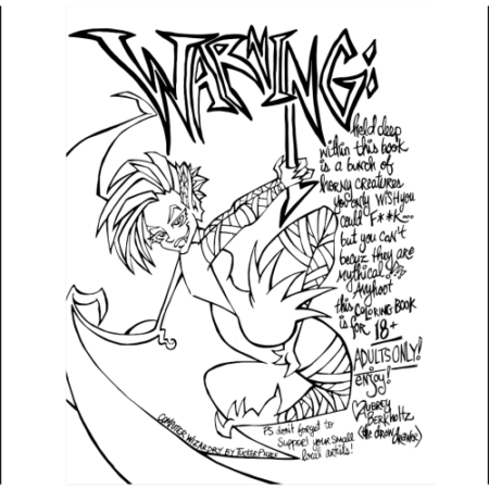 Warning: A Mythical Creature Adult Coloring Book