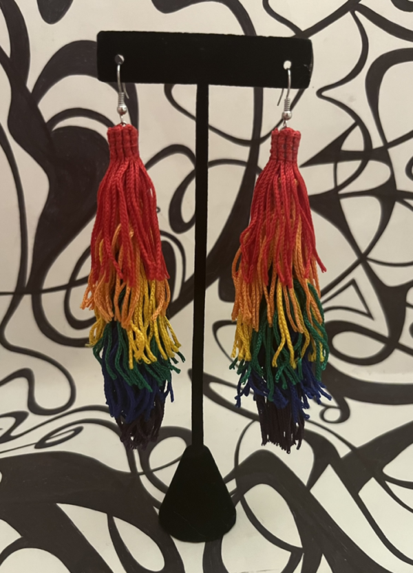 Rainbow Tassel Earrings